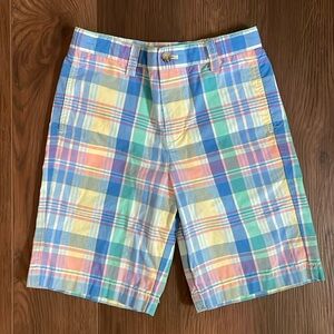 Vineyard Vines pastel plaid shorts